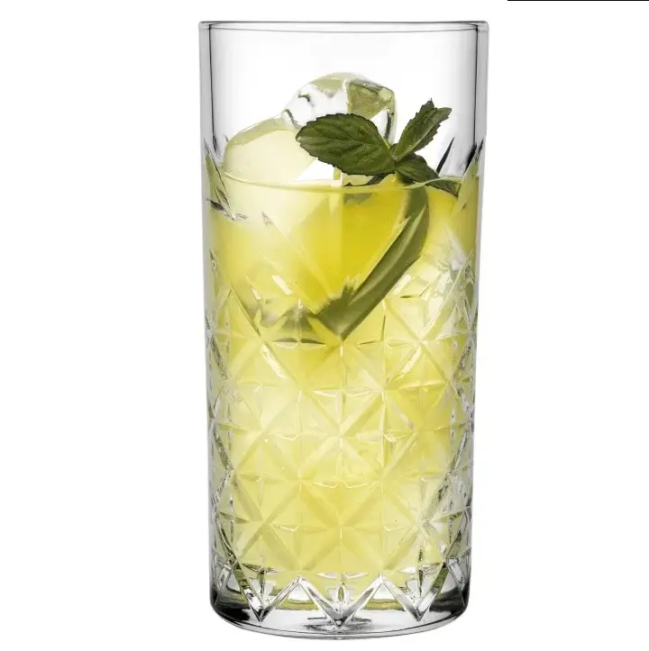 Stabelbare høje drinksglas, klar med mønster, Timeless, Pasabahce, (12 stk.) - Timeless, Pasabahce drinksglas.webp