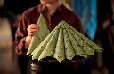 Middagsserviet, Bio Dunisoft, 40x40cm, Noel Pistachio, Duni, (360 stk.) - Duni 211524.webp