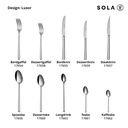 Dessertgaffel, 18/0-stål, Luxor, SOLA, 189mm, (12stk.) - Dessertgaffel, 18/0-stål, Luxor, SOLA, 189mm, (12stk.)
