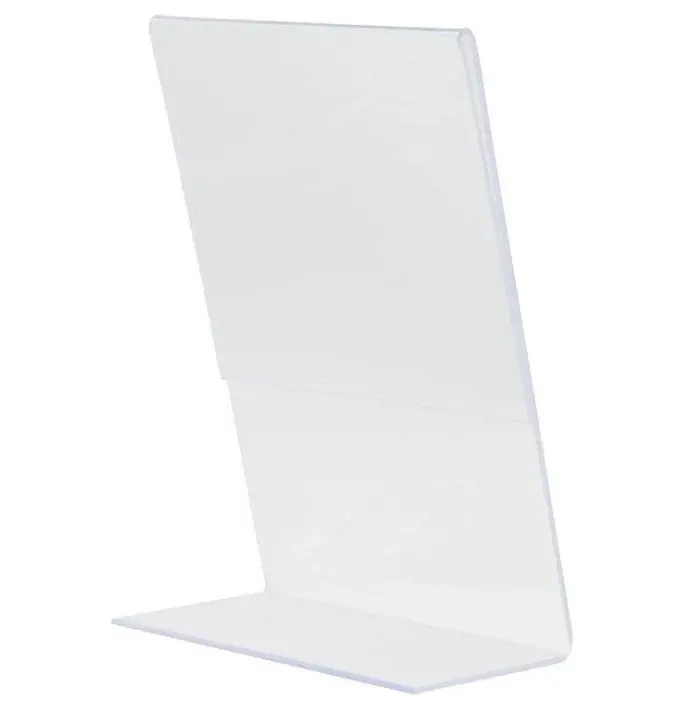 Borddisplay L-skilt, Securit®, A6, akryl, klar transparent, (1 stk.) - Securit PFT-ACL-A6.webp