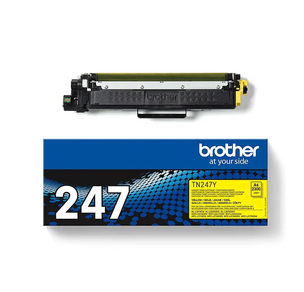 Toner, TN247Y, Yellow-gul, 2.300 sider, Brother, (1 stk.) - Brother TN247Y.webp