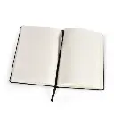 Notesbog, BNT, sort, A5, ulinjeret, 96bl, 80g, (1 stk.) - PU Notesbog A5 Blank Sort BNT Office.webp