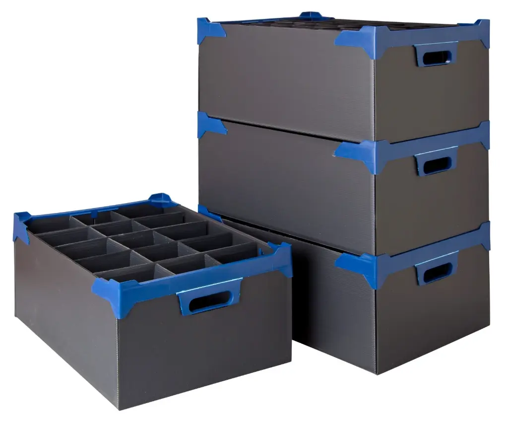 Opbevaringsboks til glas, 35-rum, 50x34,5x20cm, Beaumont, (5 stk.) - Opbevaringsboks til glas, 35-rum, 50x34,5x20cm, Beaumont.webp