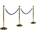 Reb fløjl med kliklås til afspærringsstolpe, Securit, "Classic Gold",  59,5xØ4 cm, rustfrit stål/nylon, blå/gylden, (1 stk.) - Securit RS-CLRP-GOBU.webp