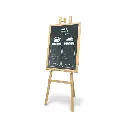 Staffeli til kridtmarker, vægskilte (40+ cm) med fire justerbare positioner, Securit, 165x60x63 cm, fyrretræ, (1 stk.) - Securit EZL-B-165.webp