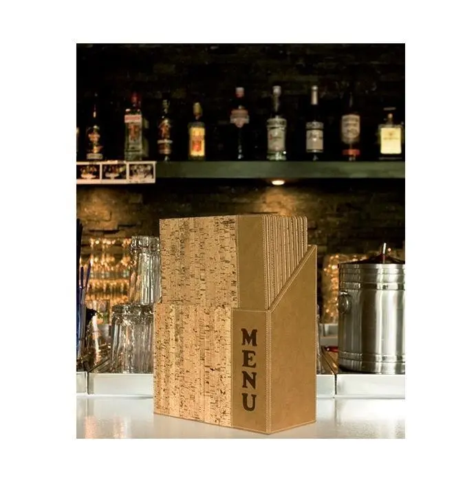 Menuomslag I boks, Securit, KORK Design, A4, (10 stk.) - Securit MC-BOX-DRA4-CORK.webp