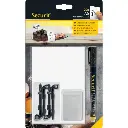 Tavleplader, A6 dobbeltsidede, hvide, Securit, (20 stk.) - Securit TAG-A6-BL.webp