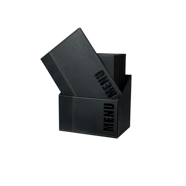 Menuomslag, A4 TRENDY, sort, Securit, (1 stk.) - Securit MC-TRA4-BL.webp