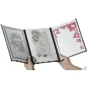 Menuholder, A4 CRYSTAL TRIPLE, Securit, (3 stk.) - Securit MC3-CYA4-BR3.webp