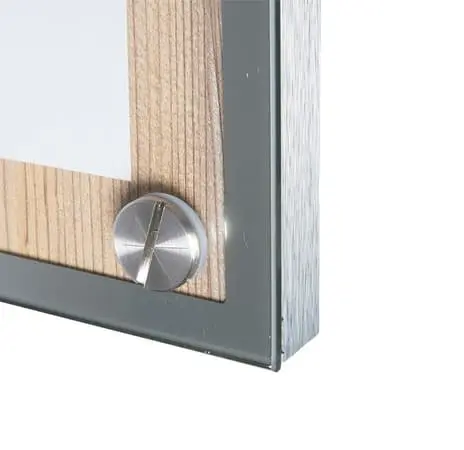 LED Lys-displaykasse, Securit, 1xA4, "Glass star" informationsdisplay eg - Securit MCS-A4-OAK.webp
