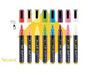 Kridtmarkere med skrå spids: 2-6 mm skrivebredde, Securit, Original, flydende kridt, 8 farver, (1 stk.) - Securit SMA510V8.webp