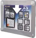 Inforamme med sugekopper, Securit, A3 dobbeltsidet, 35,6x27,1x0,3 cm, PP, grå, (1 stk.) - Securit PFW-A3-GY.webp