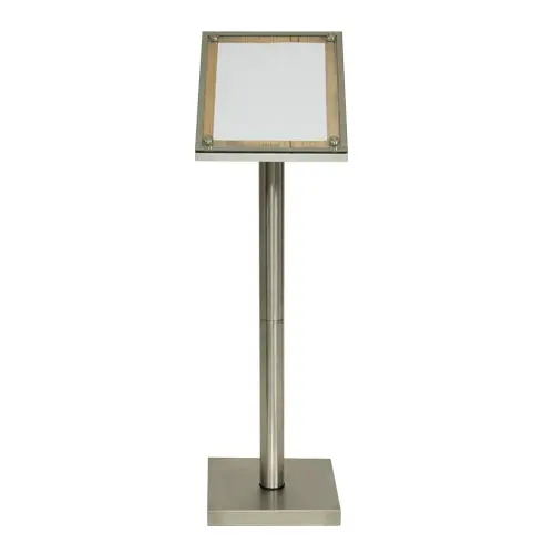 Stander til LED Lys-displaykasse, Securit, standard, 90x27x27 cm, rustfrit stål, (1 stk.) - Securit MCS-BA-85-SET.webp