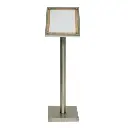 Stander til LED Lys-displaykasse, Securit, standard, 90x27x27 cm, rustfrit stål, (1 stk.) - Securit MCS-BA-85-SET.webp