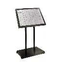 Stålben til LED Lys-displayskasse, Securit, "Black Star", XXL, 112x6x6 cm, hammerlakeret stål, sort, (2 stk.)  - Securit MCS-BA-110-BL1.webp