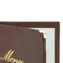 Menuomslag i boks, Securit, CLASSIC, A4, brun, (20 stk.) - Securit MC-BOX-CRA4-BR.webp
