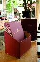 Menuomslag i boks, Securit, CLASSIC, A4, vinrød, (20 stk.) - Securit MC-BOX-CRA4-WR.webp