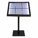 LED Lys-displaykasse, Securit, coated steel, inkl. Strømstik, 67,2x70,2x4,6 cm, 6xA4, lakeret stål, sort, (1 stk.) - Securit MCS-6A4-CS.webp