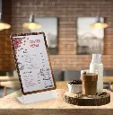 L-borddisplay A4 med magnetisk ramme, "Coffee", Securit, (1 stk.) - Securit PFT-L-A4-COFFEE.webp