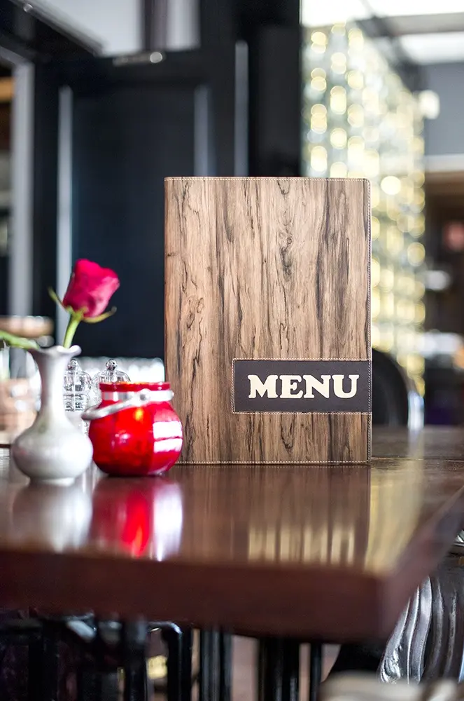 Menuomslag, A4 WOOD DESIGN, Securit, (1 stk.) - Securit MC-DRA4-WOOD.webp
