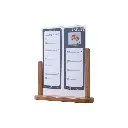 Displayramme A4 i massivt teakfarvet træ, Securit, (1 stk.) - Securit PFT-TE-LA.webp