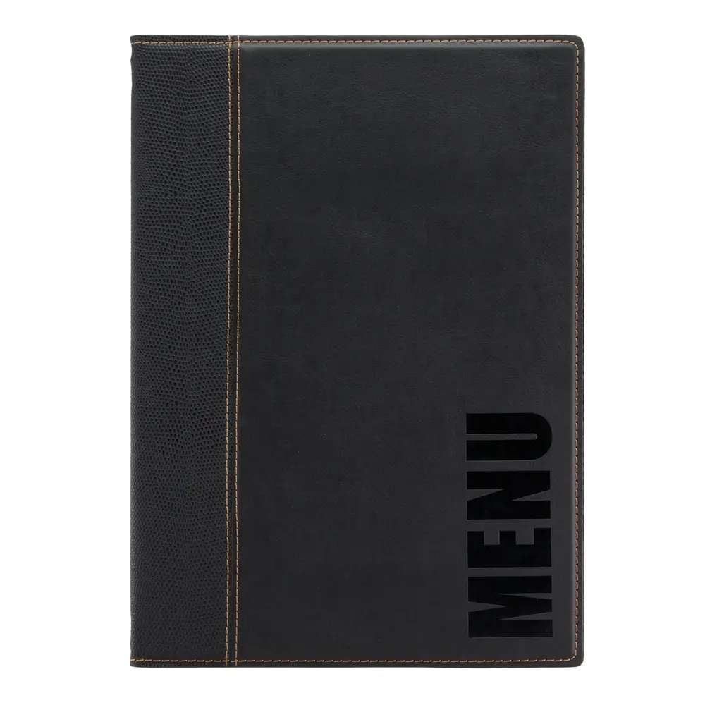 Menuomslag i boks, Securit, TRENDY, A4, sort, (20 stk.) - Securit MC-BOX-TRA4-BL.webp