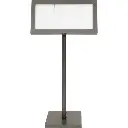 LED Lys-displaykasse, Securit, coated steel,  inkl. stømstik, 3xA4, lakeret stål, 38,6x71,7x7,4 cm, stål/glas, sort, (1 stk.) - Securit MCS-3A4-CS.webp