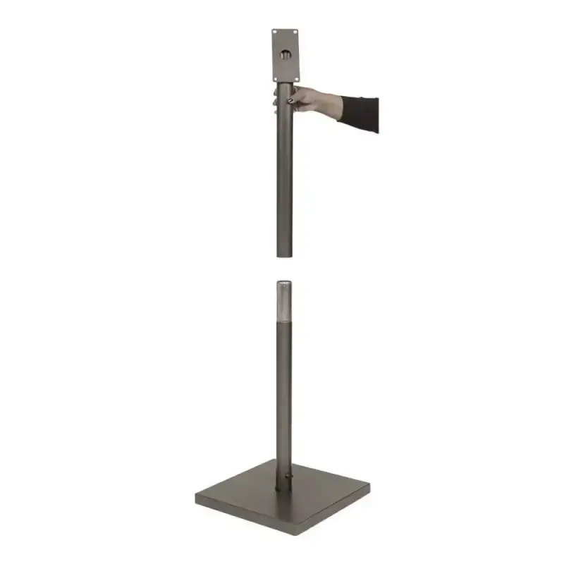 Stander til LED Lys-displaykasse, Securit, steel, 98x40x40 cm, lakeret stål, sort, (1 stk.) - Securit MCS-BA-95-SETB.webp