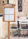 LED Lys-displaykasse med stander, Securit, Rustic, 184,3x52,3x40,1 cm, træ/glas/zink, natur, (1 stk.) - Securit MCS-4A4-WLR-SET.webp