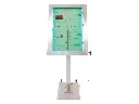 LED Lys-displaykasse, Securit, inkl. strømkabel, 4xA4, 69,5x52,6x6,5 cm, rustfrit stål, (1 stk.) - Securit MCS-4A4-LSS.webp