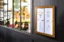 LED Lys-displaykasse, Securit, "Classic", inkl. strømstik, 4xA4, 69,7x53,3x5,5 cm, vejrbestandigt lakeret træ/glas, teakfarvet, (1 stk.) - Securit MCS-4A4-WLTE.webp