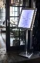 Stålben til LED Lys-displaykasse, Securit, 121x15x15 cm, kraftig firkantet stålstang, sort (1 stk.) - Securit MCS-BA-120-G1.webp