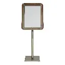 LED Lys-displaykasse, Securit, "Glass star", inkl. strømkabel, 4xA4, 74,4x57x3 cm, træ/glas, valnøddefarvet, (1 stk.) - Securit MCS-4A4-WAL.webp