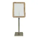 LED Lys-displaykasse, Securit, "Glass star", inkl. strømkabel, 4xA4, 74,4x57x3 cm, træ/glas, egetræsfarvet, (1 stk.) - Securit MCS-4A4-OAK.webp