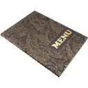 Menuomslag I boks, Securit, PAISLEY Design, A4, brun/gylden, (10 stk.) - Securit MC-BOX-DRA4-PAISLEY.webp