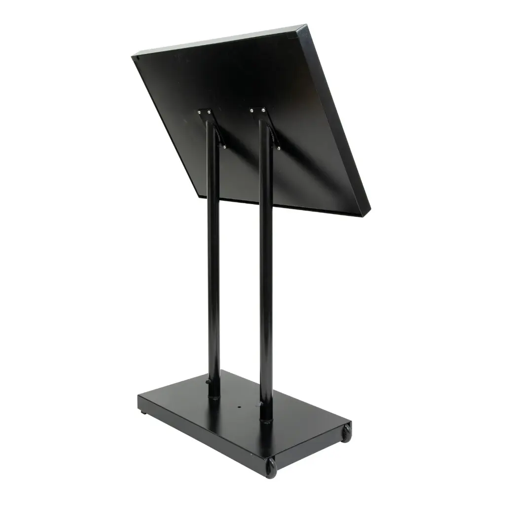 LED Lys-displaykasse, Securit, "Black Star", XXL, inkl. strømstik, 8xA4, 92x67x5,5 cm, hammerlakeret stål/glas, sort, (1 stk.) - Securit MCS-8A4-BL.webp