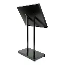 LED Lys-displaykasse, Securit, "Black Star", XXL, inkl. strømstik, 8xA4, 92x67x5,5 cm, hammerlakeret stål/glas, sort, (1 stk.) - Securit MCS-8A4-BL.webp