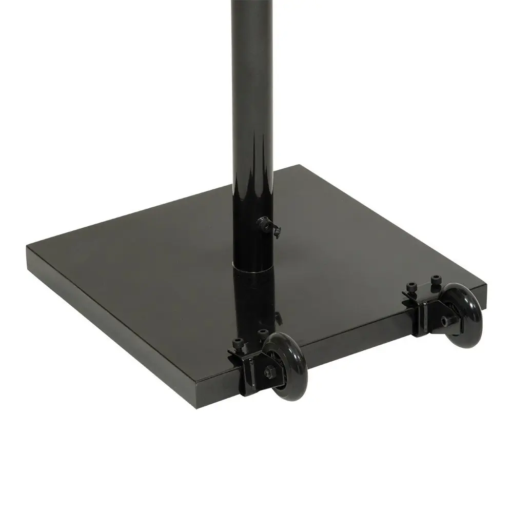 LED Lys-display med stander, Securit, "Black Star", inkl. strømkabel, 4xA4, 138x50x40 cm, lakeret stål, sort, (1 stk.)  - Securit MCS-4A4-BL-SET.webp