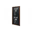 Vægskilt til kridtmarkere i ramme, Securit, 150x56 cm, gummitræ/PP, mørkebrun/sort, (1 stk.) - Securit WBL-DB-150.webp