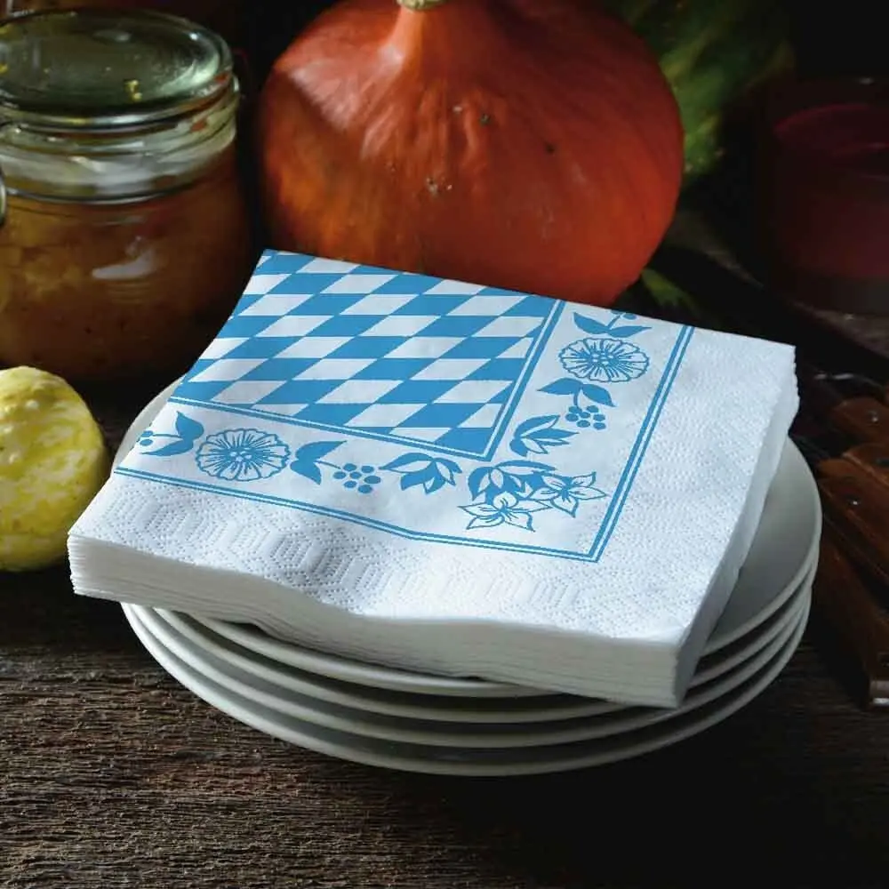 Frokostserviet, 3-lags, 33x33cm, "Bayernraute", Duni, (500 stk.) - Frokostserviet, 3-lags, 33x33cm, Bayernraute, Duni 154936.webp