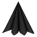 Middagsserviet, Airlaid, GS-Basic, 1/4 fold, 40x40cm, sort, (600 stk.) - Middagsserviet, 1-4 fold, 40x40cm, sort, airlaid.webp