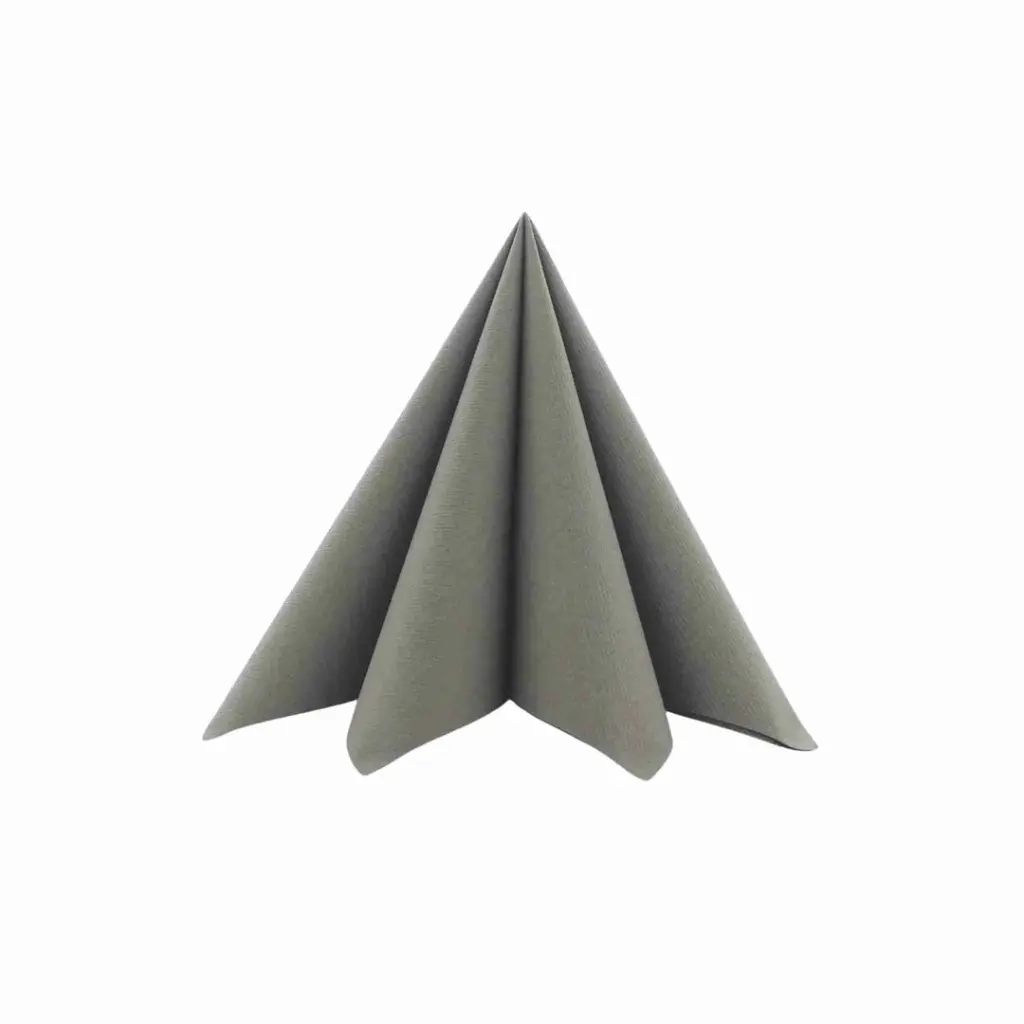 Middagsserviet, 1/4 fold, 40x40cm, grå, airlaid, (600 stk.) - Middagsserviet, 1-4 fold, 40x40cm, grå, airlaid.webp