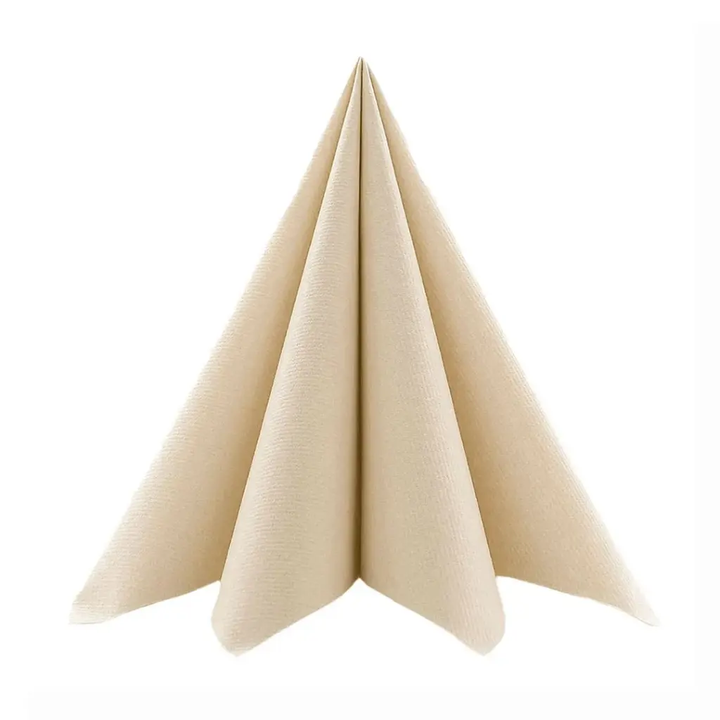 Middagsserviet, 1/4 fold, 40x40cm, creme, airlaid, (600 stk.) - Middagsserviet, 1-4 fold, 40x40cm, creme, airlaid.webp