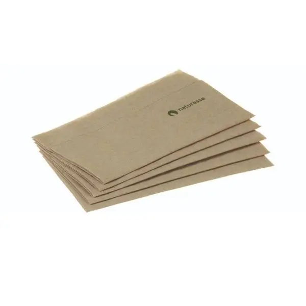 Serviet, papir, 32x33cm, 1lags, 1/8 fold, m logo print, brun, Naturesse, (7200 stk.) - Serviet, papir, 32x33cm, 1lags, 18 fold, m logo print, brun, Naturesse,.webp