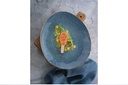 Desserttallerken, oval, Ø19,5x16,5cm, stentøj, mørkblå, AICHA, (6 stk.) - Desserttallerken, oval, Ø19,5x16,5cm, stentøj, mørkblå, AICHA, (6 stk.)
