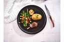Desserttallerken, rund, Ø20,2cm, stentøj, sort, DAKOTA, (6 stk.)