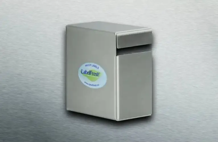 Mini labeldispenser, rustfrit stål, LabelFresh, (1 stk.) - Mini Label Fresh Dispenser.webp