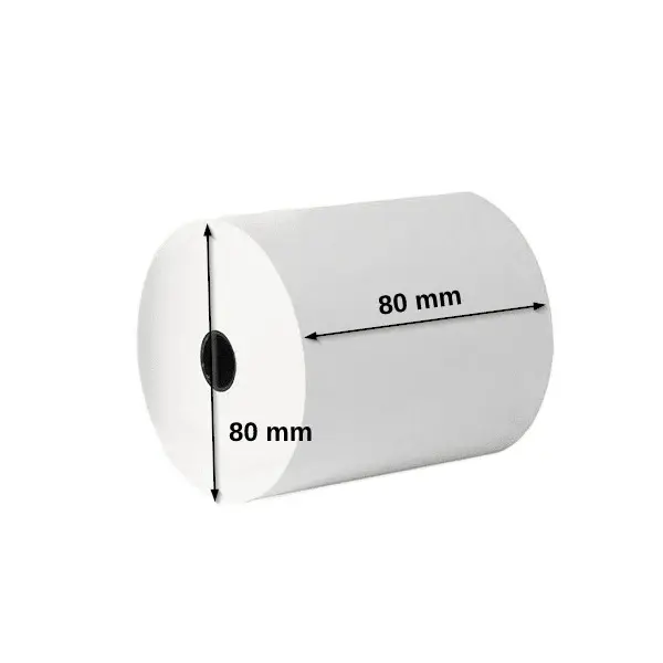 Bonrulle til kasseapparat, 80x80x12mm, 80m, uden klæb, thermo, uden bisphenol, (30 stk.) - Bonrulle til kasseapparat, 80x80x12mm.webp