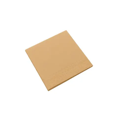 Frokostserviet, 2-lags, 1/4 fold, 33x33 cm, sand, 100 % genbrugspapir, (2000 stk.) - Bulkysoft 32406.webp
