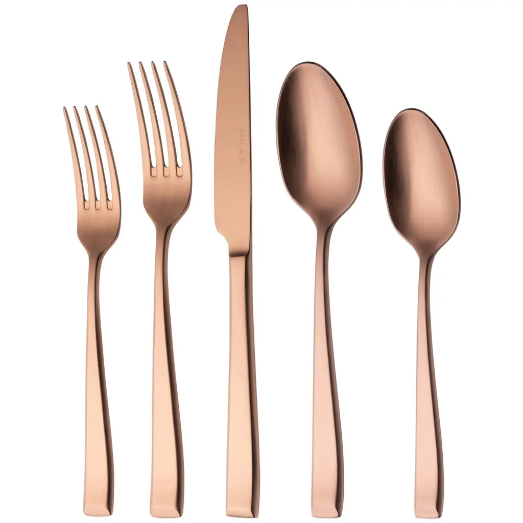 Dessertgaffel, 206mm, 6mm, 18/10 stainless steel, Sola Durban Copper, (12 stk.) - Sola Durban Copper.webp
